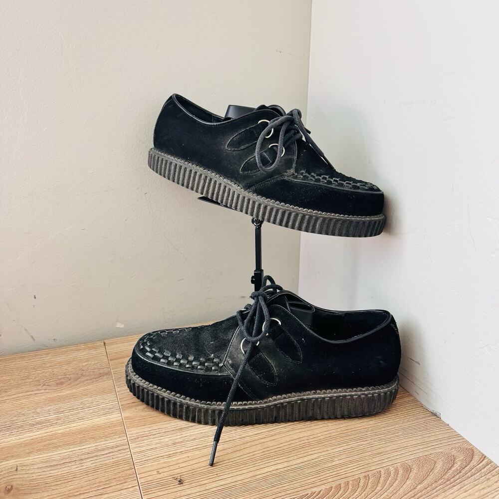 Demonia Creeper-602S platform shoes Black Leather Women’s Size 9